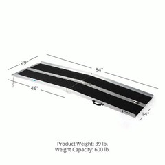 Titan Ramps 7′ Multi-Fold Aluminum Wheelchair Ramp – 600 lb. Capacity free ship