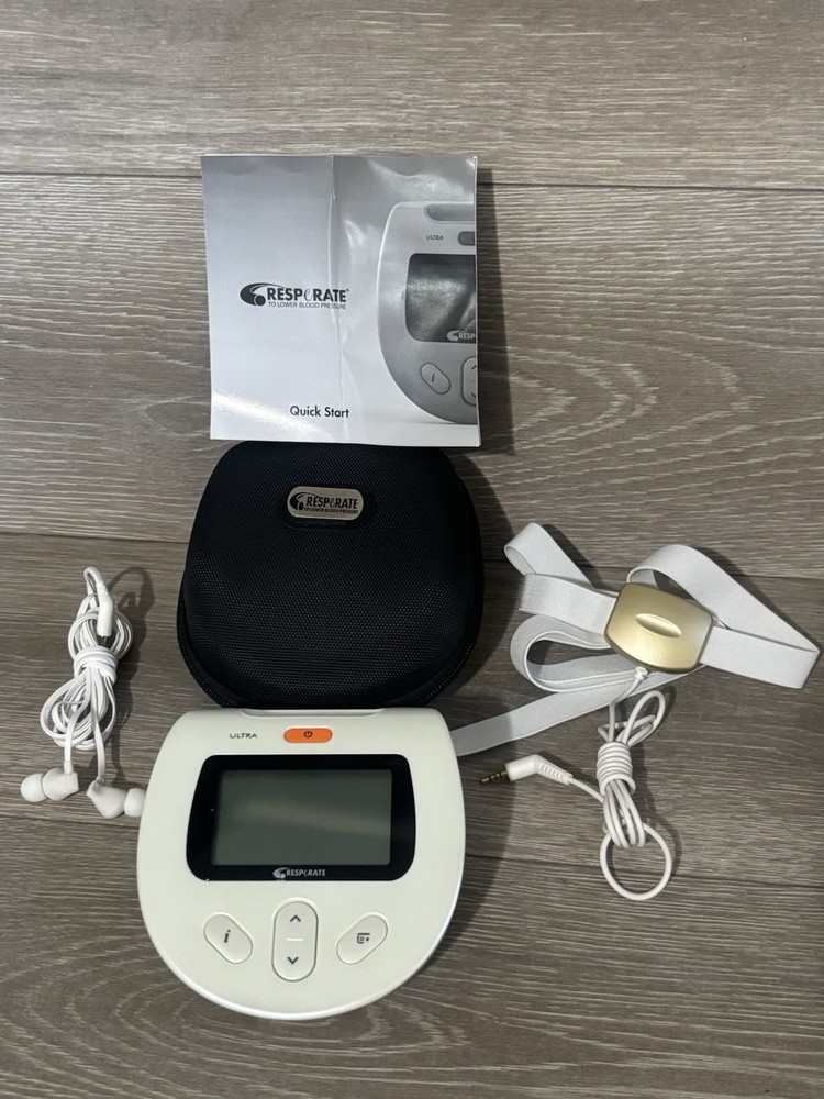 RESPeRATE Ultra RR153 Blood Pressure Lowering Device W Rs-109 Sensor/Earbuds