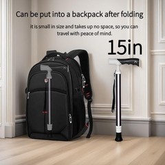 Folding Walking Cane Adjustable Height Handle Lightweight Portable Walking Stick