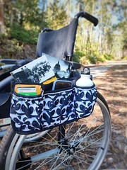 Wheelchair bag with wheelchair cup holder, Waterproof walke + pill box as a gift