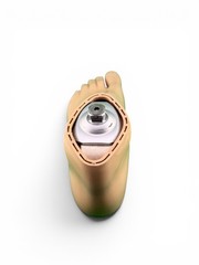 OTTOBOCK Otto Bock 1D10 sach Prosthetic Foot. Size 27. Left Foot.