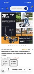 Three Wheels Foldable Electric Mobility Scooter 300W 8Ah All-Terrain Ultra-Light