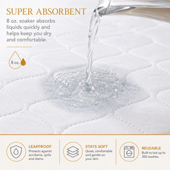 Reusable Bed Pad for Incontinence 36 x 42 XL Washable Bedwetting Incontinence