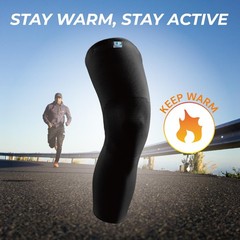 Compression Sleeve Leg Full Length Sports Running Basketball Burgundy XL 1 PCS