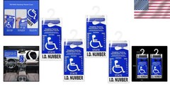 2x Handicap Placard Holder Auto Ultra Transparent Disabled Parking Permit Sign