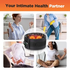 Red Light Therapy Back Massager Brace Belt Vibration Heat for Lumbar Pain Relief