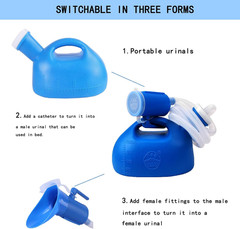 2000ML Portable Urinal for Men and Women, Spill Proof Urine Bottles for Men, Thi