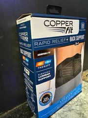 Copper Fit Rapid Relief Back Support 3/1 Hot/Cold Therapy Unisex One Size Ppd2U!