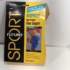 Futuro Knee Support Adult Size Med 14 1/4-15 1/2″ Blue Black Reversible Air Vent