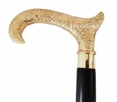 Brass Antique Designer Black Head Handle Wooden Vintage Walking Cane Style Stick
