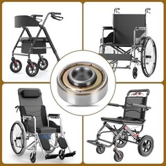 4 pcs Walker Wheel Bearing, Wheelchair Bearings, Universal Wheel Bearings for Wh