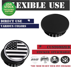 Wheel Center Caps 59MM Matte Black Pack of 4 Compatible with 46MM