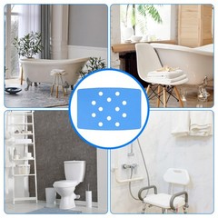 Bathtub Bath Tub Shower Seat Anti-slip Padded Bench Shower Stool Cushion 2024