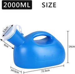 68 OZ Portable Urinal Bottle for Men with 59” Hose – Odor-Proof & Durable