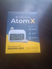 Audien Atom X OTC Rechargeable Hearing Aids Bluetooth UV Clear Sound Assist New