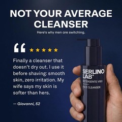 Omnis Uomo Serlino Lab Mens Facial Cleanser Moisturizing Face Wash For Deep