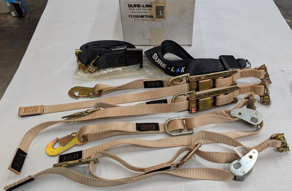 FE588Amtran Sure-Lok Series A Wheelchair Securement L Track Lap Shoulder Belt