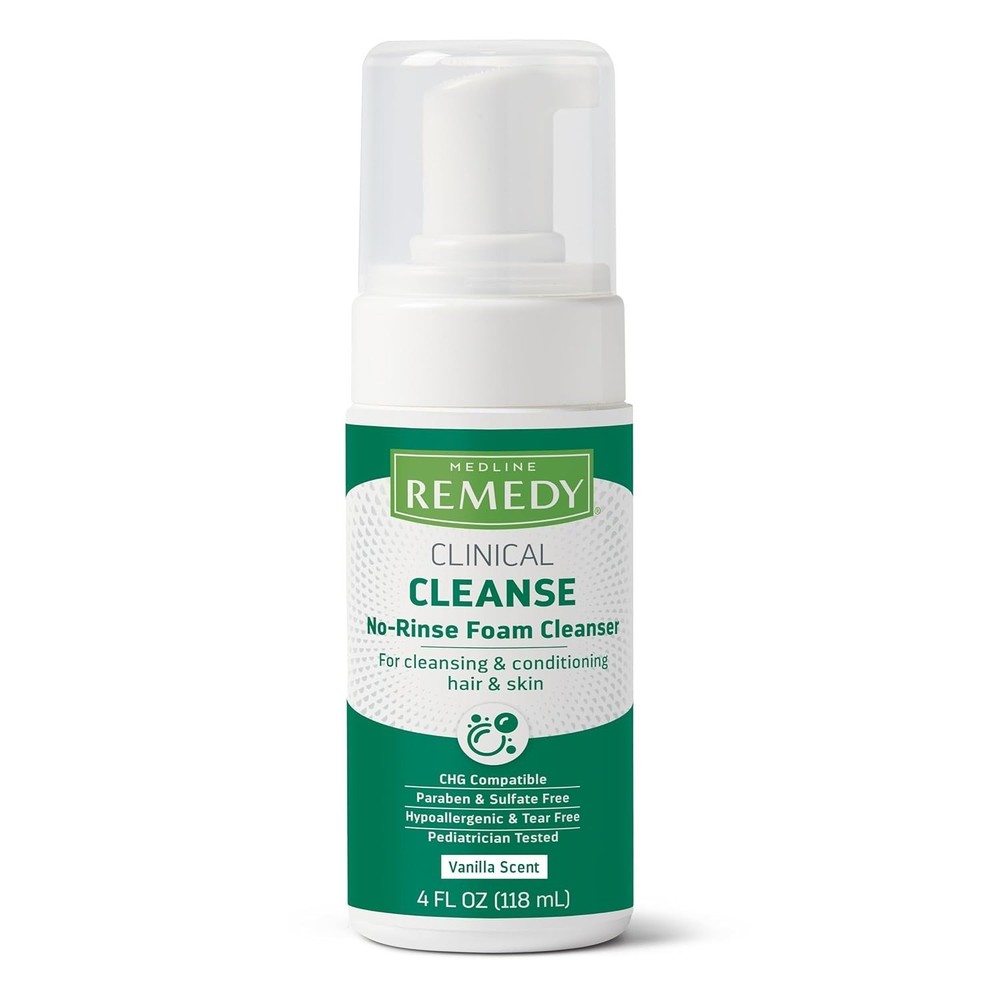 Medline Remedy – Clinical Cleanse – No Rinse Foam Cleanser – 4 fl oz