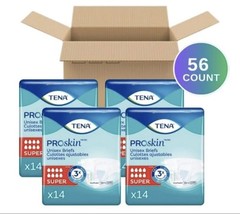 Tena ProSkin Unisex Briefs, Medium, 34-47″, 4-PACKS, 56-COUNT BOX in TOTAL