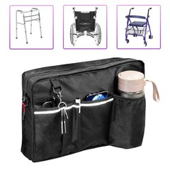 Rollator Bag with Cup Holder,Walker Bags for Folding Walker,Rollator Black
