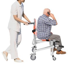 EMS Stair Climbing Chair Medical Emergency Evacuation Lifting Wheelchair w/Belts