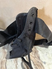 This is a black DJO LLC „Heptex“ medical ankle brace, size small.