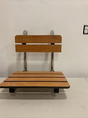 Jacuzzi Hanging Teak Shower Seat Chrome FX-HANGST-CH