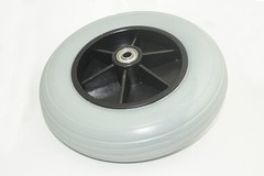 8″ x 2″ (200×50) Caster Solid Rubber Front Rear 1 Count (Pack of 1), Grey
