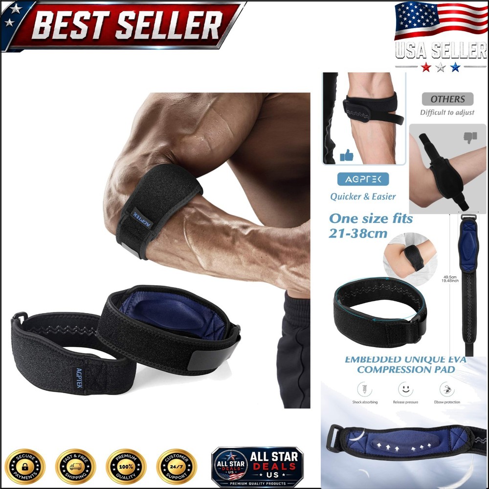 Elbow Brace Set for Tennis & Golf – Adjustable Pain Relief for Active Lifestyles