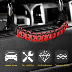 2Pcs Headrest Grab Handles Car Front Rear Seat Back Roll Bar Grip Handles Kit