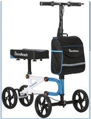 BlessReach Steerable Knee Scooter for Adults, Foldable w/ Dual Brake WB2111 Blue