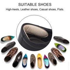 Dr. Foot’s Heel Grips Liner Insert for Shoes Too Big, Shoe Beige & Black