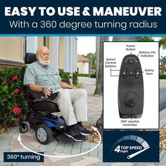 ELECTRIC WHEELCHAIR MODEL V;Key Specs: Top Speed: 4 mph Maximum Drive Range Pe