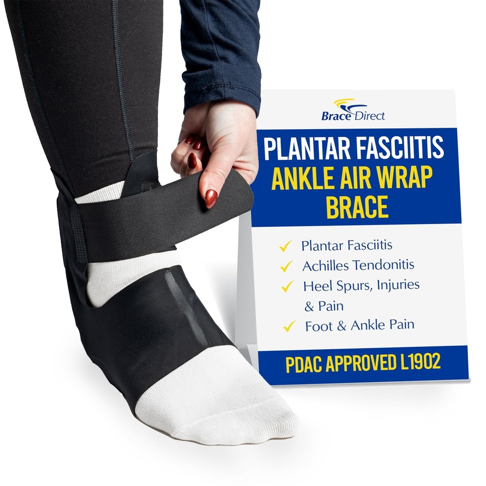 Plantar Fasciitis Air Wrap Brace, L1902, XL, Adjustable, Achilles, Heel, Foot