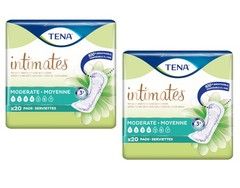 Tena Intimates Moderate Incontinence Pads, 20 Count – Pack of 2