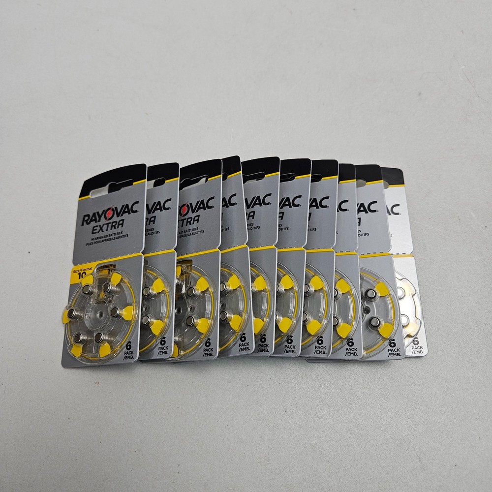 Rayovac Extra Type 10 Hearing Aid Batteries Zinc Air P10 PR70 ZL4 Pack 60 11/27