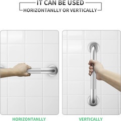 24″ Stainless Steel Grab Bars – 2 Pack Anti-Slip Shower Handles for Safety
