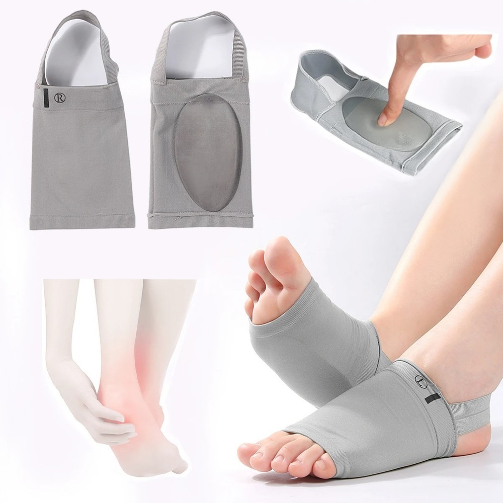 Compression Arch Support Plantar Fasciitis Gel Pad Brace Sleeve Ankle Foot Wrap