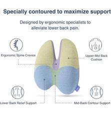 C CUSHION LAB Extra Dense Lumbar Back Pillow Ergonomic Memory Foam, Black
