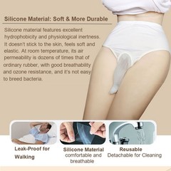 Female Wearable Urinal Bag Silicone Urine CatheterPortable Urine Collector S-5XL