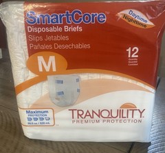 Tranquility SmartCore Incontinence Brief M Breathable 2312 Maximum 12 Ct