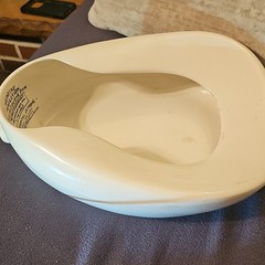 Meinecke Perfection Bed Pan 500ml Enamelware White Reusable Bedpan