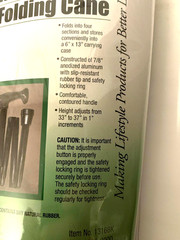 New Never Used DMI Folding Adjustable Walking Cane In Original Package Black