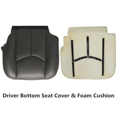Dark Gray Leather Seat Cover for Driver 692 or 69i – Side Bottom Replacement