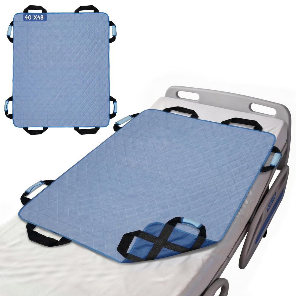 Positioning Bed Pad with 8 Reinforced Handles, 40″ x 48″ Washable Waterproof …