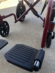 Medline MDS808200F3R 19in. Ultralight Transport Wheelchair – Red