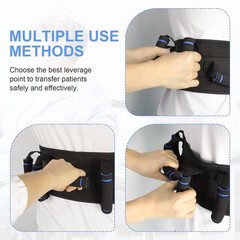 Gait Belts Transfer Belt for Seniors with 7 Handles, Gate Belt for Elderly Lift