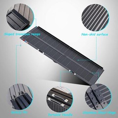 2/3/4/5/6/7/8 FT Folding Aluminum Wheelchair Ramp Mobility Ramp 600 lbs Non-Slip
