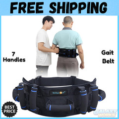 Gait Belts Transfer Belt for Seniors with 7 Handles, Gate Belt for Elderly Lift