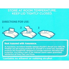 Assurance Premium Disposable Washcloths Pre-Moistened Body Wipes, XL, 192 Count